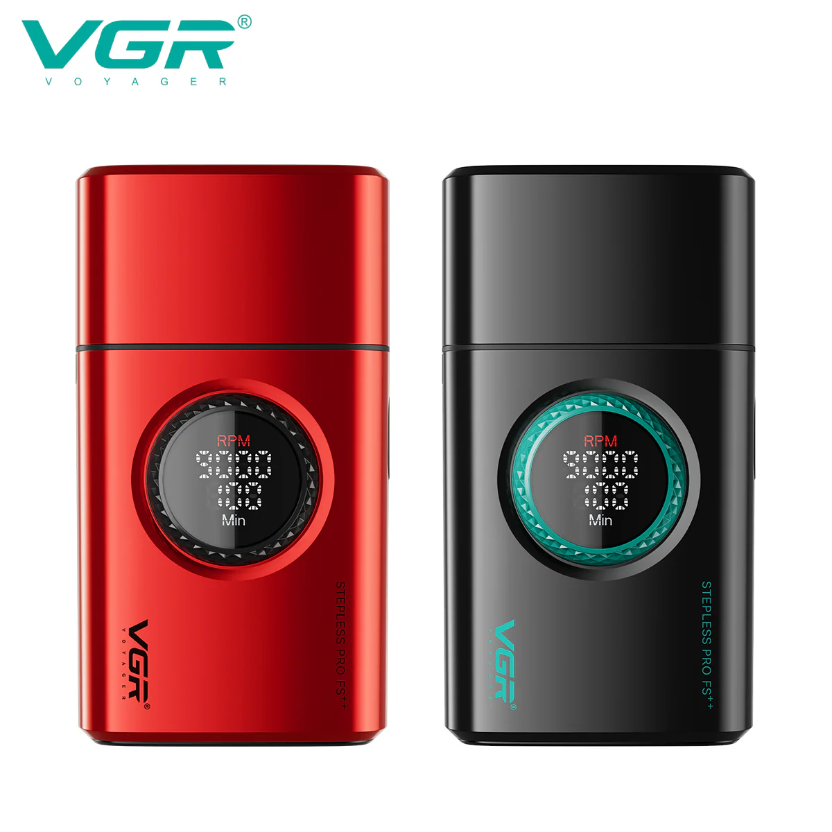 VGR V-377 professional electric shaver, red and black finish